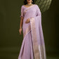 Vishnu Weaves Women's Purple Soft Silk Zari Woven Saree with Blouse - Swadesiicart