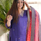 The52 Purple Women's Gorgeous Embroidered Vichitra Fabric Straight Kurta Pant with Dupatta Set - Swadesiicart