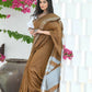 Beatitude Brown Cotton Handloom Saree