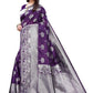 Vamika Banarasi Jacquard Weaving Purple Saree (AMEE PURPLE) | Swadesiicart