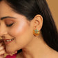 Nuyug 22K Gold-Plated Turquoise Flower Stud Earrings | Swadesiicart