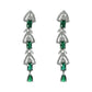Mominos Fashion Johar Kamal Silver-Plated American Diamond Green Choker Set | Swadesiicart