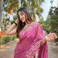 Vamsee Nimrat Pink Organza Silk Saree - Swadesiicart