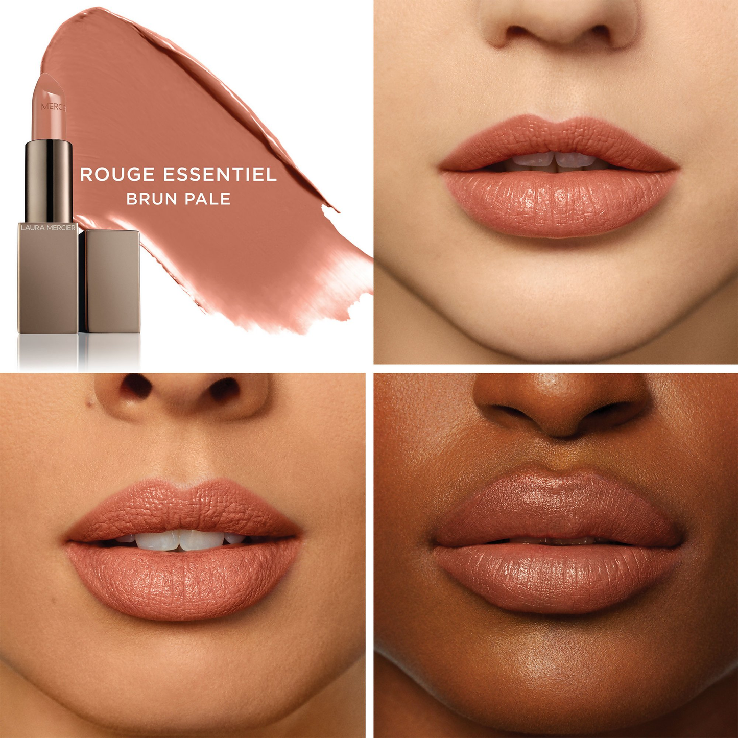 Laura Mercier Rouge Essentiel Silky Creme Lipstick -Brun Pale - Swadesiicart