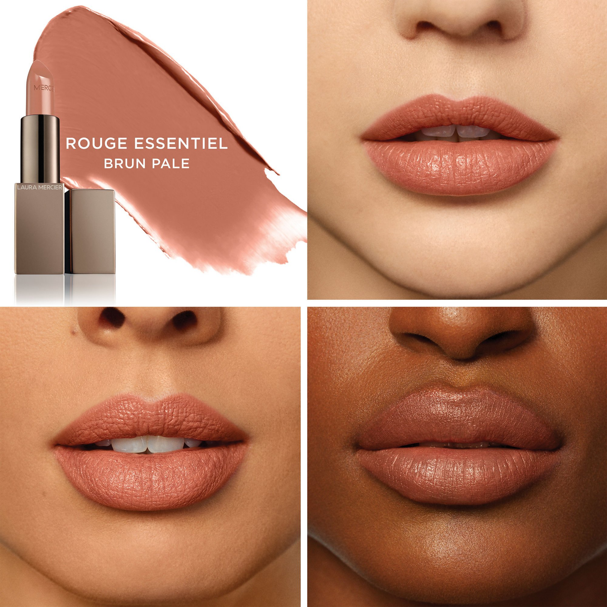 Laura Mercier Rouge Essentiel Silky Creme Lipstick -Brun Pale - Swadesiicart