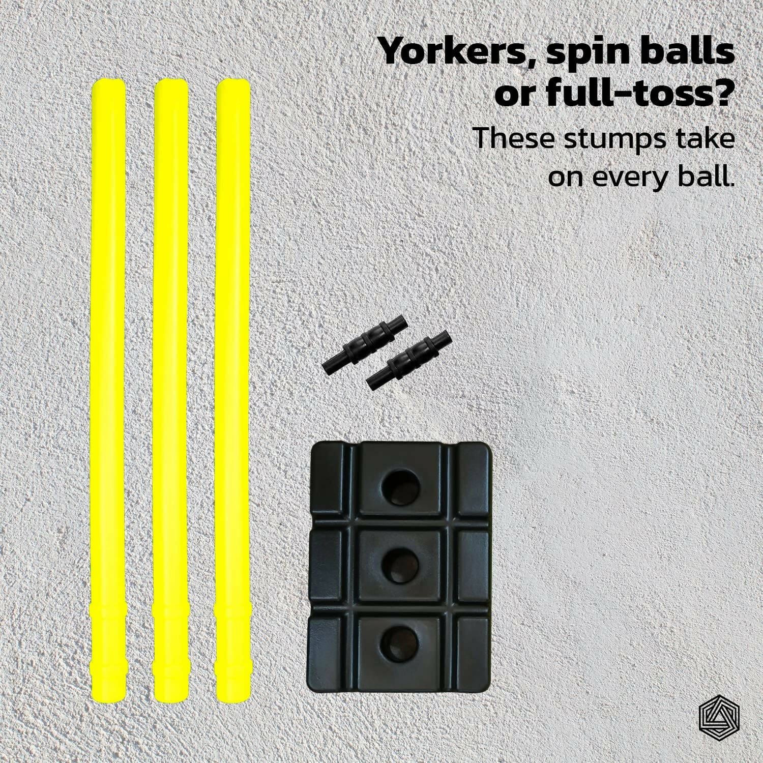 Boldfit Cricket Stumps with Stand & Bails - Fluorescent Green - Swadesiicart