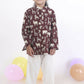 Breathables Kids Cotton Night Suit – Wine Animal Print Kurta & Pyjama Co-Ord Set For Boys & Girls