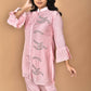 Morchari Women Hand Embroidery Co-Ords-Pink - Swadesiicart