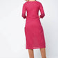 Aniyah Cotton Block Printed Straight Pink Kurta (AN-114K) - Swadesiicart