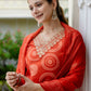 The52 Orange Women's Gorgeous Rayon Embroidered Straight Kurta with Pant And Dupatta Set - Swadesiicart
