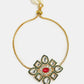 NVR Women & Men Set of 2 Gold Kundan-Studded Handcrafted Wraparound Rakhi Set With Roli Chawal & Chocolate | Swadesiicart