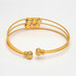 NVR Women's Gold-Polished CZ Stone-Studded Cuff Bracelet - Swadesiicart