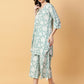 Joban Fashion Green Cotton Printed & Hand Work Co-ord Set - Swadesiicart