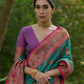 Vishnu Weaves Women's Rama Pashmina Silk Thread Woven Saree with Blouse - Swadesiicart