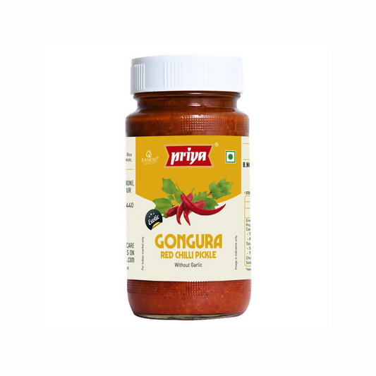 Priya Gongura Red Chilli Pickle Without Garlic