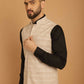 Even Apparels Nehru Jacket With Welt Pockets - Beige | Swadesiicart