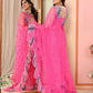 Partywear Designer Pink Net Fancy Saree - Dyuti | Swadesiicart