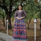 Aayaa Pure Chanderi Gown With Heavy Digital Print - Multi Color