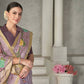 Lavendar Rangkat Tussar Silk Woven Design Saree with Unstitched Blouse - Mohmanthan Eshani | Swadesiicart