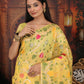 Shree Shyam Fashion Linen Cotton White Saree