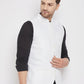 Even Apparels White Cotton Men Woven Nehru Jacket | Swadesiicart