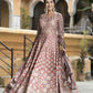 Wedding Designer PaleMauve Soft Dola Silk Anarkali suit with Dupatta - Samanta - Swadesiicart