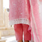 Vaasva Women Candy Pink Linen Printed Kurta, Pant & Dupatta set | Swadesiicart