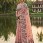 Shree Shyam Fashion Peach Linen Cotton Saree