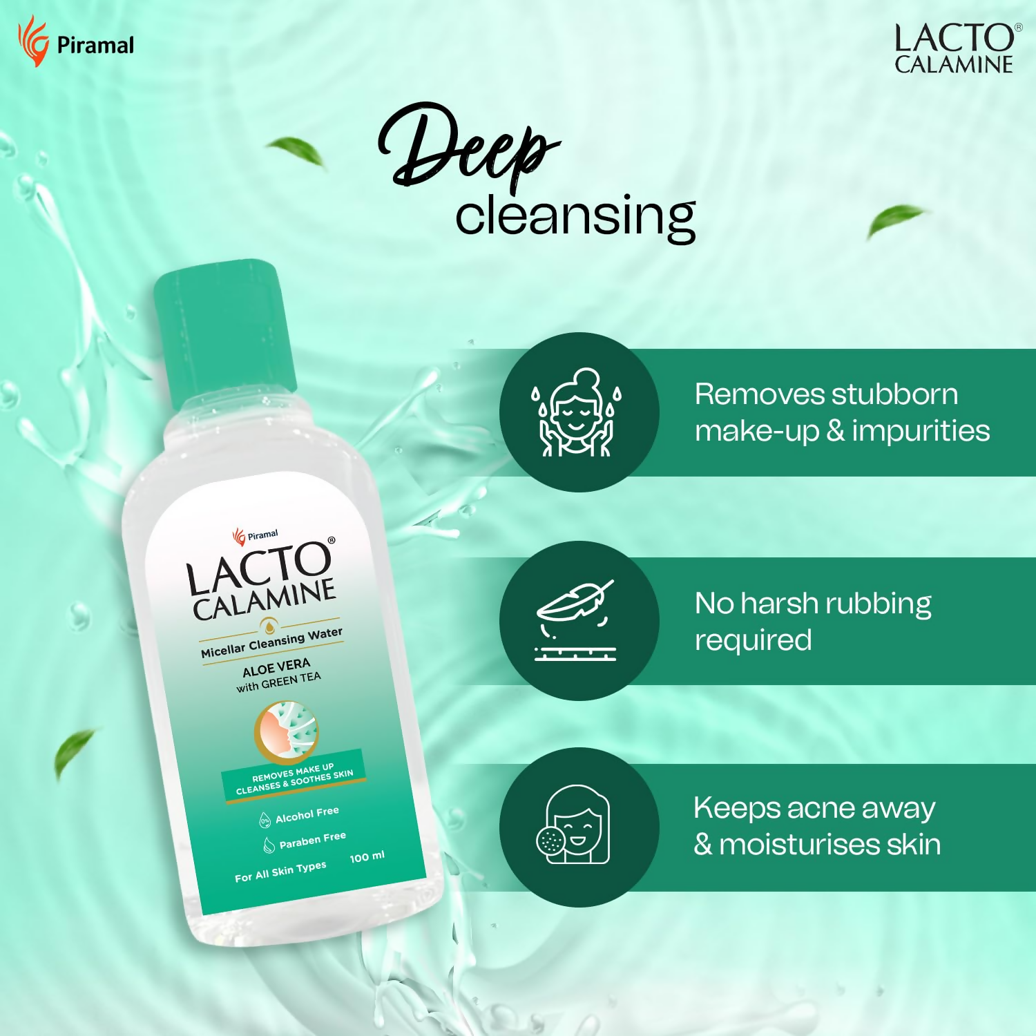 Lacto Calamine Micellar Cleansing Water - Swadesiicart