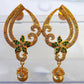 Green CZ Danglers - Mokshi Collections