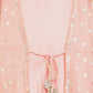 Ahalyaa Pink Crepe & Net Foil Print Kids Dress For Girls | Swadesiicart