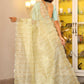 Vamsee Vijaytara Pista Organza Saree - Swadesiicart