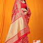 Jyoti Fashion Women's Maroon Kanjivaram Silk Zari Woven Saree with Blouse | Swadesiicart