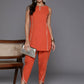 Ahalyaa Women's Traditional Wear Co-ods - Orange - Swadesiicart