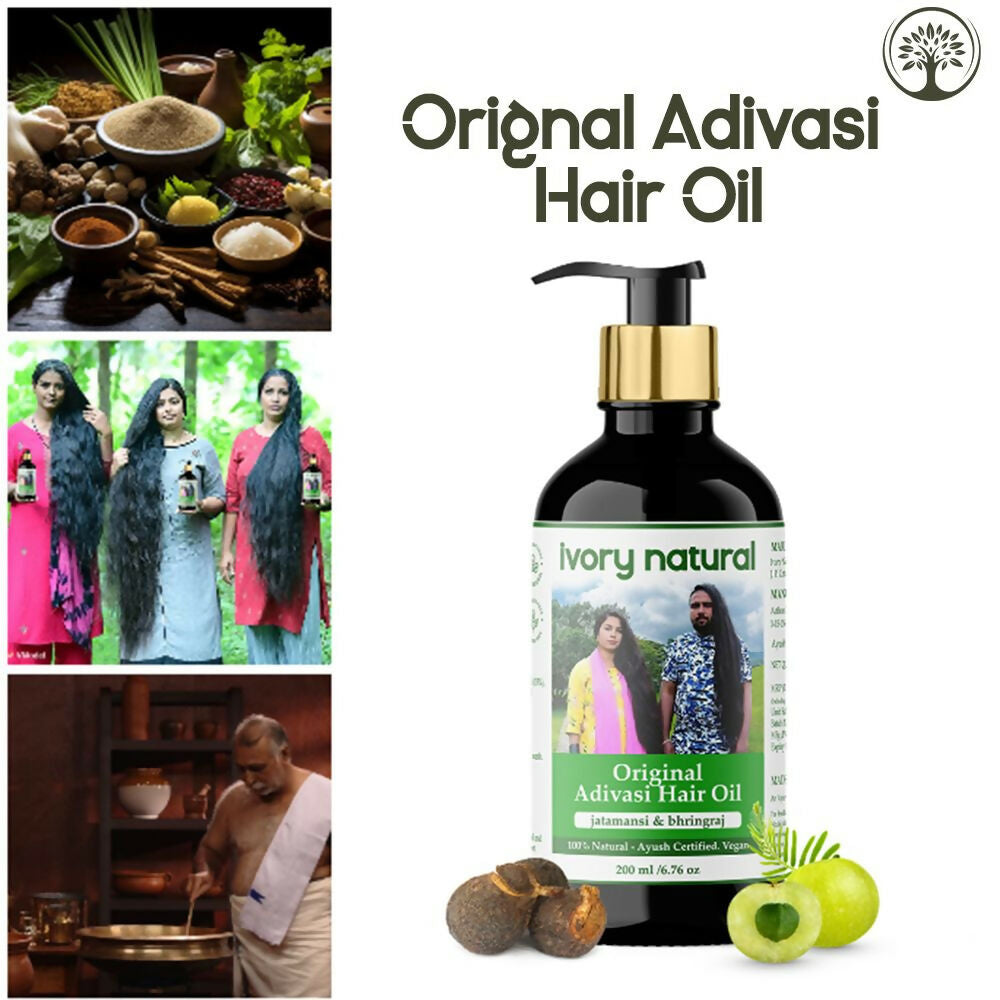 Ivory Natural Adivasi Hair Oil For Growth Of Hair, Hair Strengthening & Nourishment | Swadesiicart