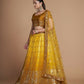 Jyoti Fashion Women's Mustard Heavy Chinon Sequins Embroidered Designer Lehenga Choli Set | Swadesiicart