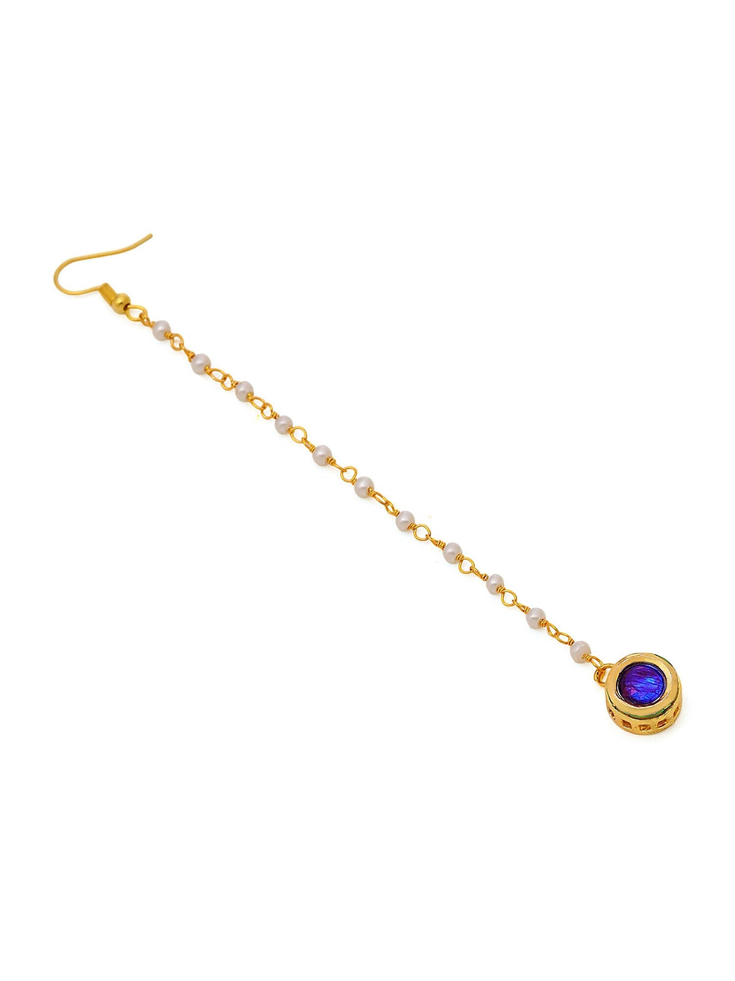 Ruby Raang Blue Meenakari Kundan Maang Tikka | Swadesiicart