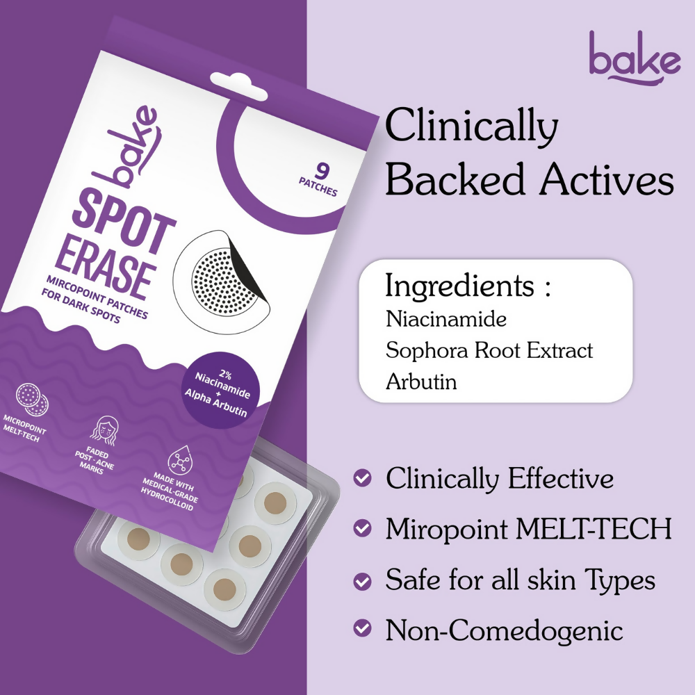Bake Spot Erase Micropoint Hydrocolloid Patches for Dark Spots | Swadesiicart