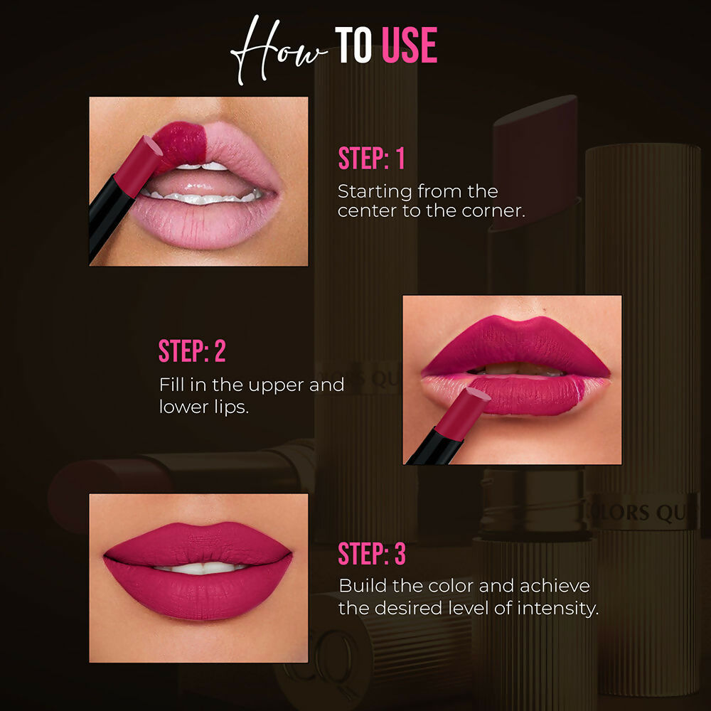 Colors Queen Hold Up Full Day Non Transfer Lipstick - Bridal Mehroon | Swadesiicart