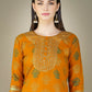 Jyoti Fashion Women's Yellow Cotton Magic Slub Embroidery & Sequence work Kurta with Trouser & Dupatta | Swadesiicart