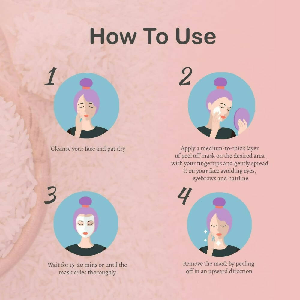 Glamveda Rice & Ceramide Korean Glass Skin Peel Off Mask - Swadesiicart