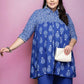 Ahalyaa Women's Traditional wear Tunic - Indigo blue | Swadesiicart