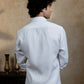 British White Sri Vari Sutra Shirt By Hilo Design | Swadesiicart