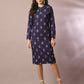 Myshka Women's Navy Blue Printed Round Neck Party Top With Skirt Co-ord set - Swadesiicart