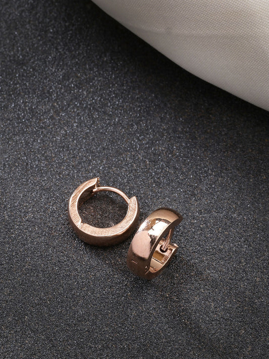 NVR Men's Set of 3 Multicolor Rhodium-Plated Stainless Steel Hoop Earrings - Swadesiicart