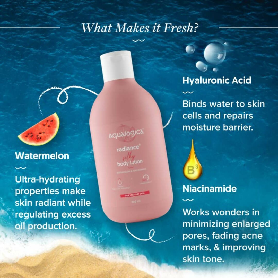 Aqualogica Radiance+ Silky Body Lotion - Limited Time Offer - Swadesiicart