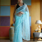 Vamsee Manbhari Sky Organza Saree - Swadesiicart