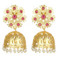 Joban Fashion Women Matte Gold Brass Jhumka | Swadesiicart