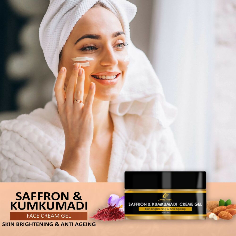 Beauty Secrets Saffron & Kumkumadi Face Cream Gel - Swadesiicart