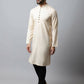 Even Apparels Cream Color Pure Cotton Men's Kurta With Side Placket (SLD1176) | Swadesiicart